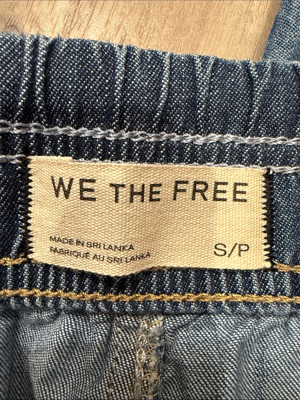 NEW Free People We The Free Easy Peasy Pull-On Wide Leg Drawstring Denim Pants S - Picture 7 of 9